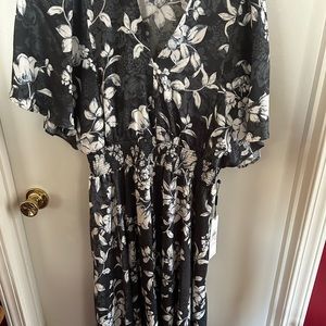 Calvin Klein black and white dress